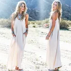 Save 1.53 on Summer Dress 2015 Women Dress Tropical Full Length Spaghetti Strap Off The Shoulder Long Dress Female Maxi Dresses 50