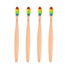 4Pcs/Set Environmental Bamboo Charcoal Soft Bristles Head Bamboo Toothbrush Eco-friendly Wooden Tooth Brush Oral Care Tools
