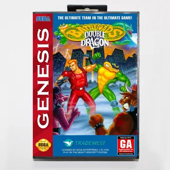 

16 bit Sega MD game Cartridge with Retail box - Battletoads & Double Dragon The Ultimate Team for Megadrive Genesis system