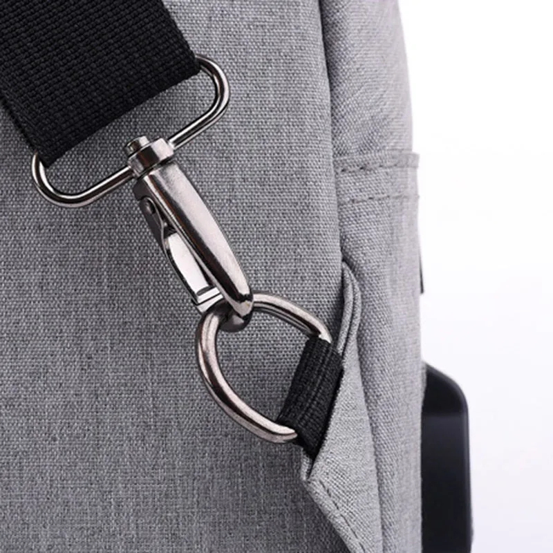 Men USB Charging Backpack Travel Anti Theft Canvas Chest Bag Women Headphone Hole Teenager Casual Bags Sac A Dos Homme BP0220 (9)