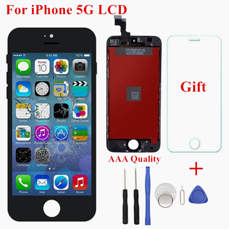 

AAA Quality For iPhone 5G 5S 5C 5SE LCD Display Touch Screen Replacement Accessories No Dead Pixels Free Shipping