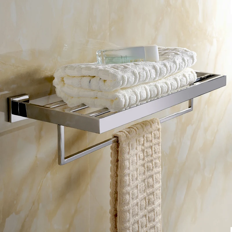 Luxury 304 Stainless Steel Bath Towel Rack Double Layer Wall Mounted ...