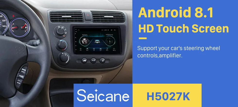 Seicane Android 8,1 автомобильное радио головное устройство плеер для 2001-2005 Honda Civic левый руль gps навигация Поддержка Зеркало Ссылка SWC