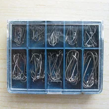 70pcs3#-12# углеродистая сталь рыболовный крючок с отверстием для кальмара с коробкой для рыболовных снастей синий с отверстием проволочная сетка рыболовные снасти аксессуары