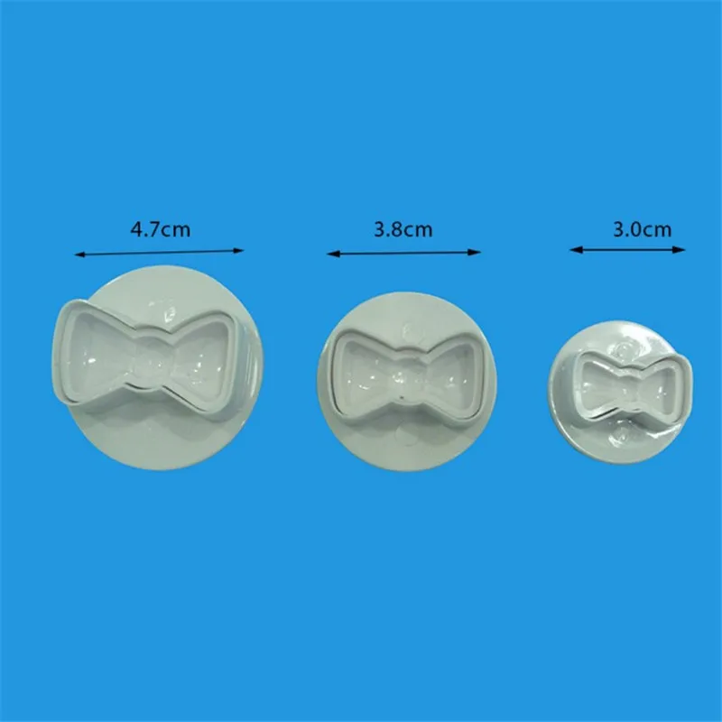 

VOGVIGO 3pcs Biscuit DIY Mold cute bow Cookie Cutter Tools Cake Plunger Sugar Craft Confectionery Bakeware pastry Cake Tools
