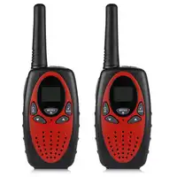 Excelvan 8 Channel Pair of walkie talkies UHF400-470MHZ 2-Way Radio 3KM range red and black intercom