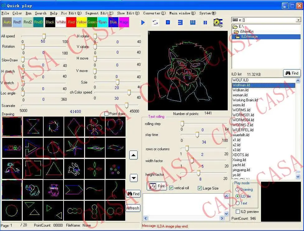

Animation Laser Ishow  Editing Software