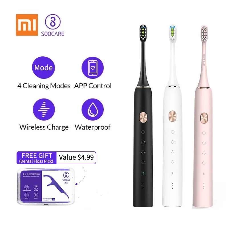 Xiaomi Soocas X3 sonic Электрический Зубная щётка Обновлен для взрослых ультразвуковая