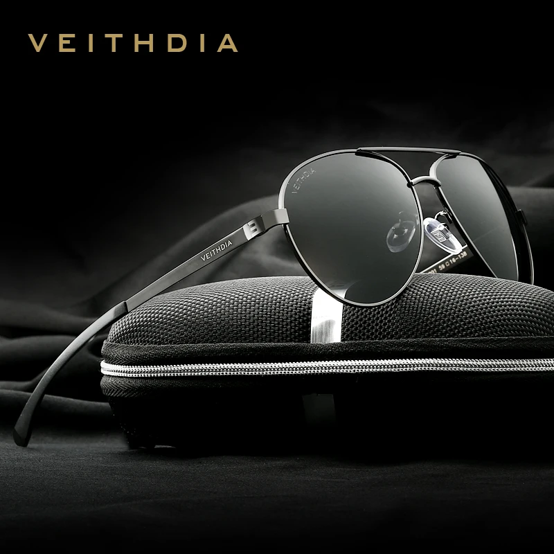 

VEITHDIA Fashion Brand Designer Aluminum Magnesium Men's Sunglasses Polarzed Mirror lens Male Eyewear Sun Glasses For Men 3801