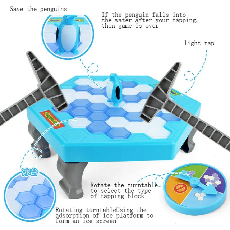 Большой Пингвин ловушка активирует оборудование для вечеринки вывеска indoor Board игра льда ломается стол развлекательные игрушки для детей подарок на день рождения игрушка