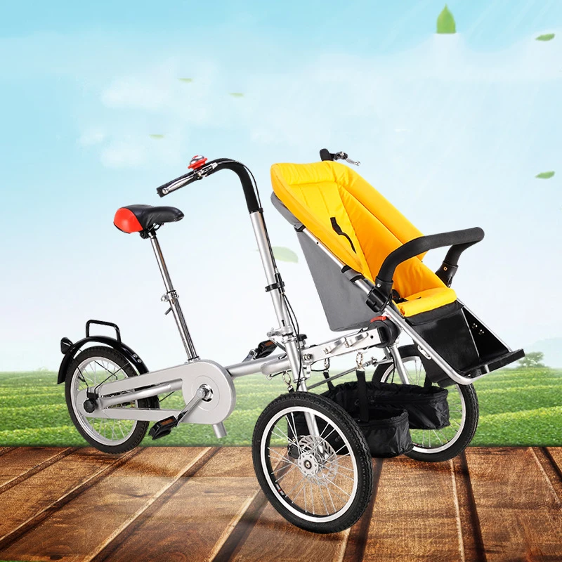 Mama Baby велосипедная коляска для мамы и ребенка, двойной велосипед для всей семьи, три колеса, детская коляска, детский трехколесный велосипед