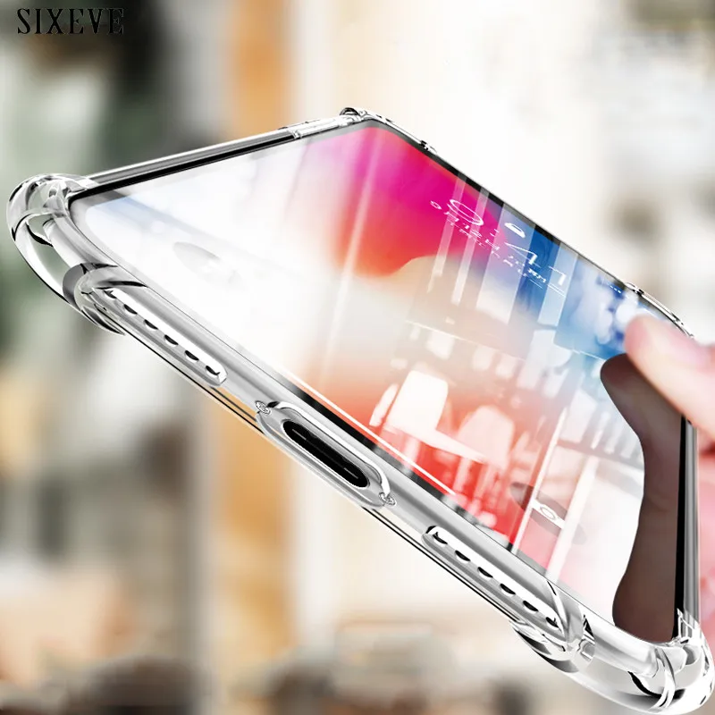

Super Shockproof Clear Soft Case for iPhone 6 s 6S Plus iPhone 7 8 7Plus 8Plus iPhone 11 Pro X 10 XS Max XR Silicone Phone Cover