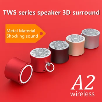 

New A2 Outdoor Wireless Mini Bluetooth Speaker Subwoofer Mini Portable Wireless TWS Interconnect Bluetooth Speaker