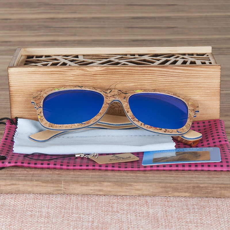 AG021 CORK WOODEN SUNGLASSES FOR WOMEN AND MEN POLARIZED SUN GLASSES (30)
