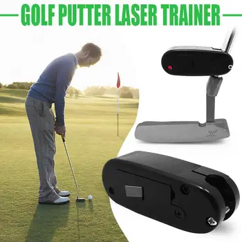 

Black Golf Putter Laser Pointer Putting Golf Practice Aim Line Corrector Improve Aid Tool Golf Accessories