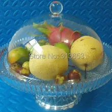 PC прозрачный пластик кекса/Подставка для торта/комплект подносов с куполом/Тесто фрукты хлебное блюдо для торта/decoration25CM