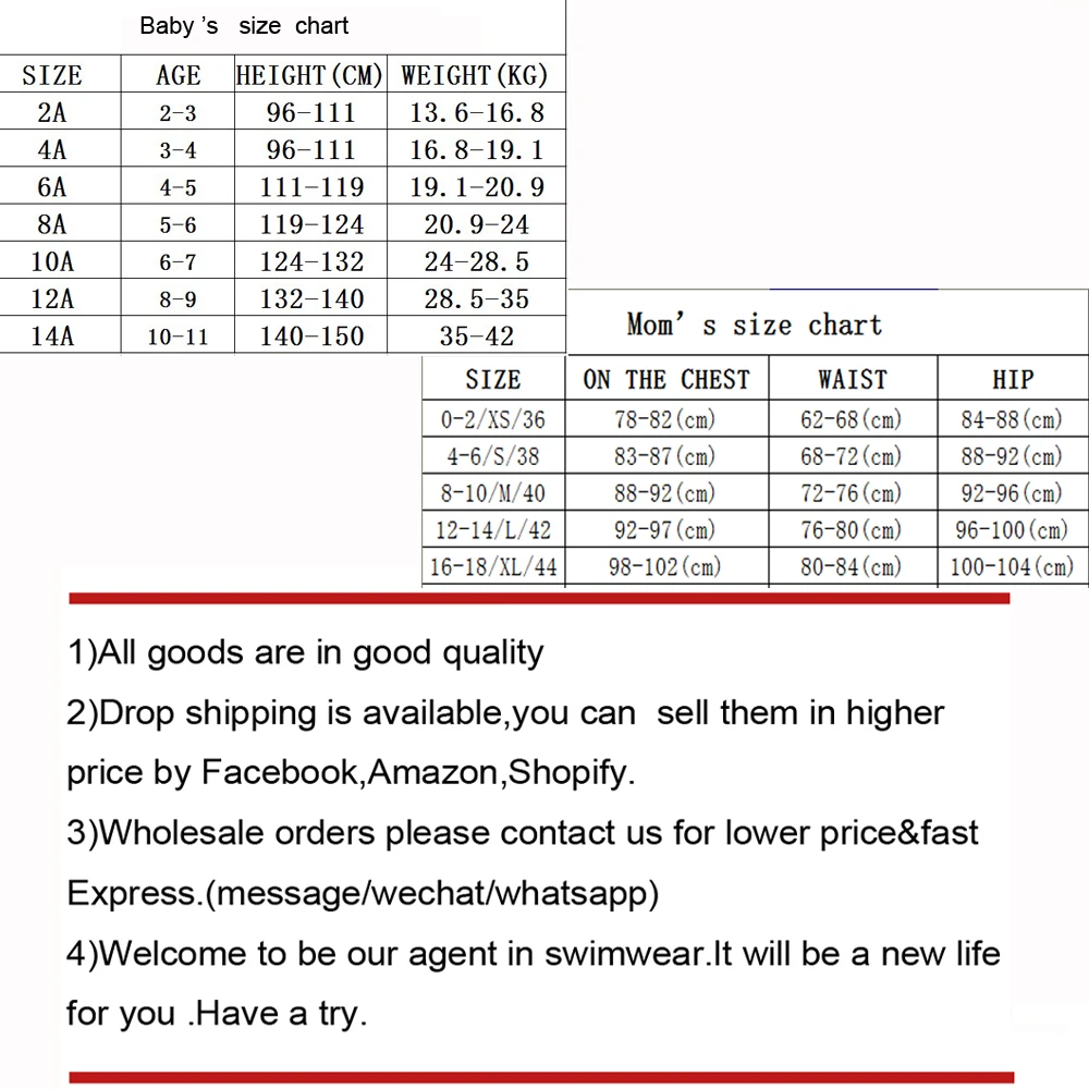 Mom&Baby size chart