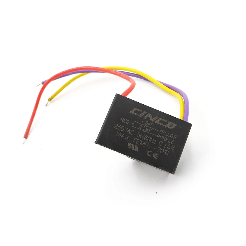 CBB61 1 5 мкФ + 2 250V 3 провода КОНДЕНСАТОР моторного двигателя Электрический