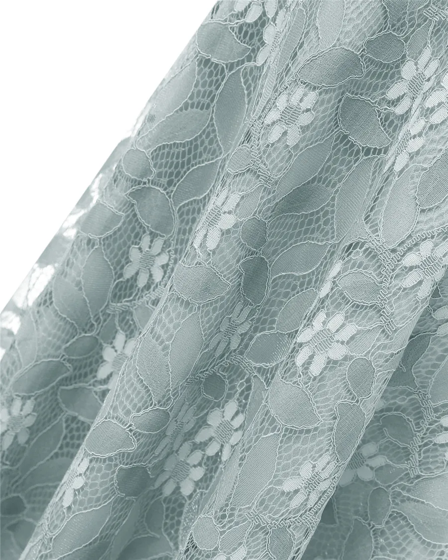 Gladiolus Spaghetti Strap Summer Dress Women Sleeveless V Neck Lace Hollow Sexy Vintage Party Dress 2019 Evening Ladies Dresses (32)