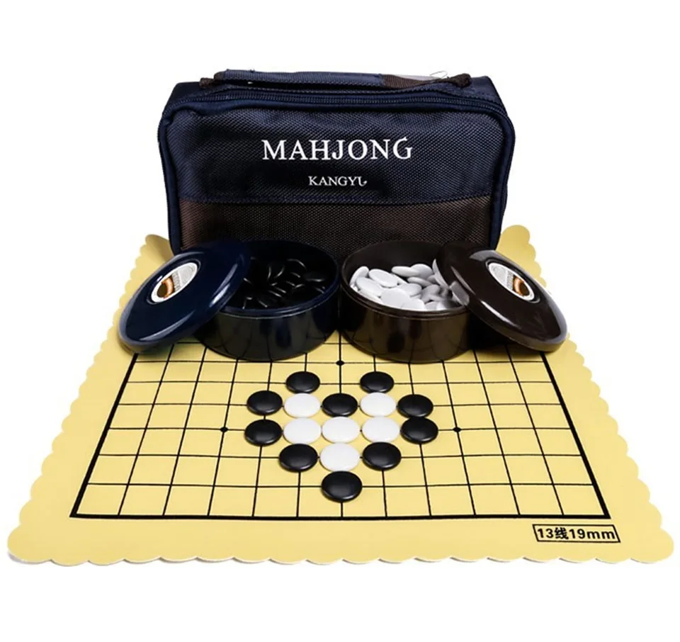 

BSTFAMLY Polymer Go Chess 13 Road 161 Pcs/Set Chinese Old Game of Go Weiqi International Checkers Folding Table Toy Gifts LB20