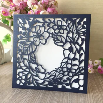 

50pcs/lot Delicate Small Flora Pattern Birthday Party Decorations Wedding Invitations Greeting Blessing Card