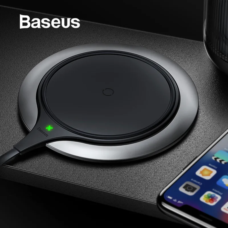 

Baseus 10W Qi Wireless Charger for iPhone X XR Xs Phone Charger Pad Fast Wireless Charging USB Charger Pad for Samsung S10 S9 S8