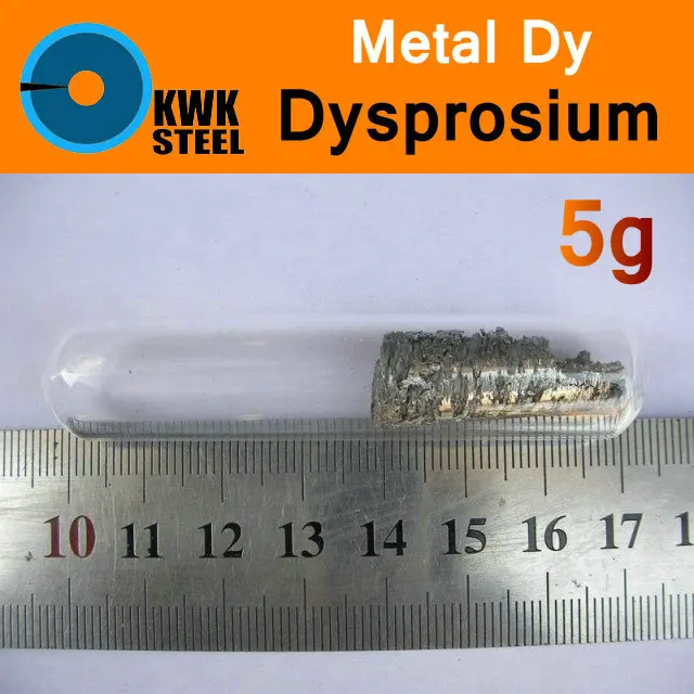 

Dy Dysprosium Bulk Glass Seal 5g 3N Pure 99.99% Periodic Table of Rare-earth Metal Elements DIY Research Study School Education