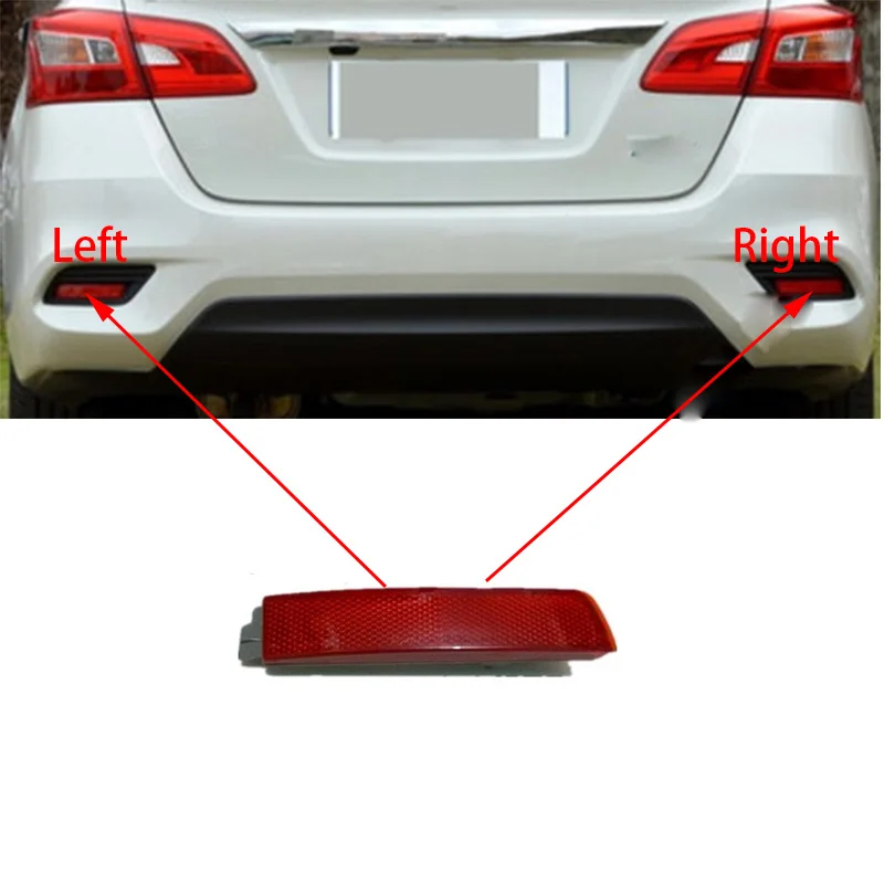 

Free shipping For Nissan Sylphy sentra 16-18 Car rear bumper fog lamp Tail Brake Reflector Lights