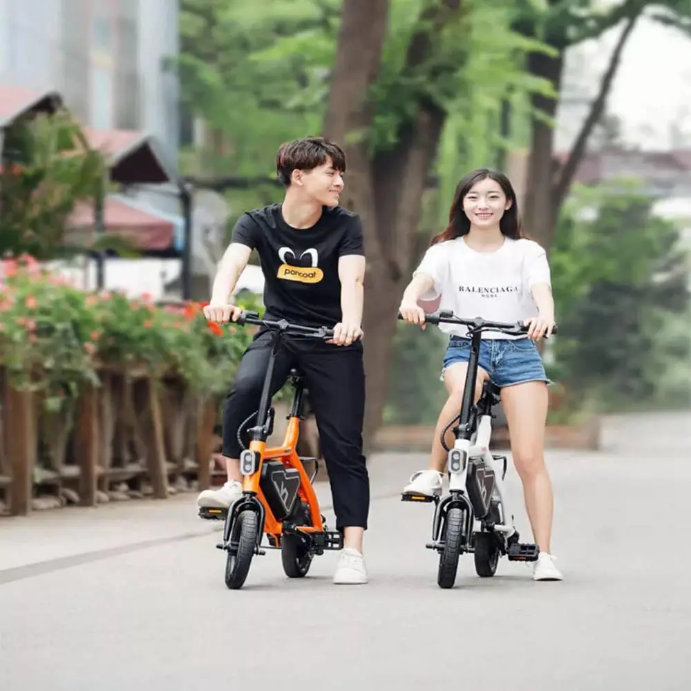 Discount Updated Version Xiaomi HIMO V1S Portable Folding Electric Bike 20km/h Smart Bicycle 7.8AH ebike Outdoor Xiaomi Electric scooter 5