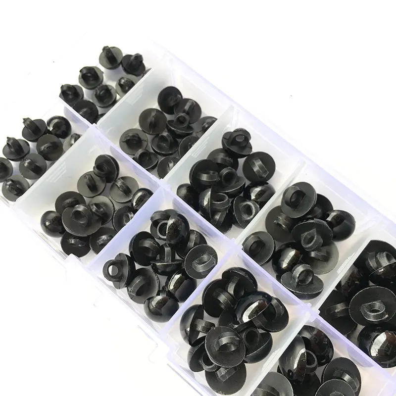 DIY Animal Eyes Buttons Round Mushroom Domed Sewing Shank Eyeball Animal Ball Toy Eyes Accessories for Amigurumi 100pcs/box