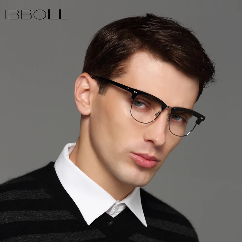 Ibboll модные круглые оправы для очков оптические мужские брендовые роскошные