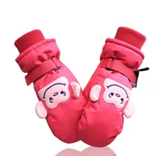 Детские зимние перчатки, варежки для маленьких мальчиков и девочек, утепленные перчатки для сноуборда, водонепроницаемые ветрозащитные детские лыжные перчатки