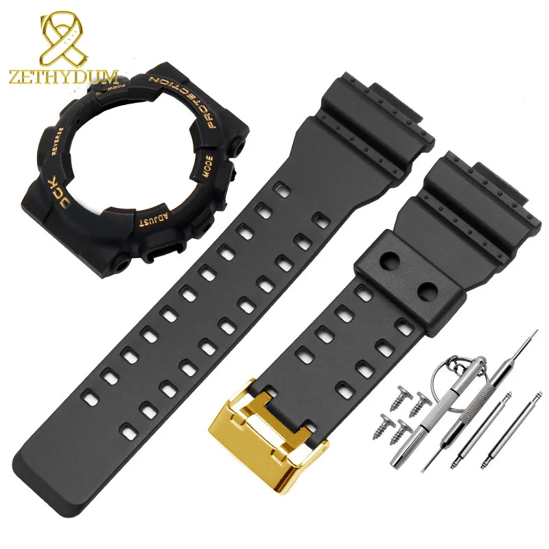 Полимерный ремешок для часов casio GD GLS GA120 GA-100 GA-110 силиконовый резиновый ремешок для часов спортивные часы ремешок и чехол для часов