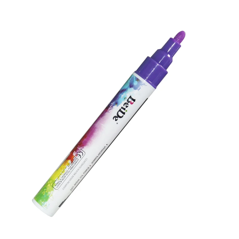 3 мм/6 мм беспыльный нетоксичный жидкий маркер для мокрого стирания мела на водной основе - Цвет: 6mm purple