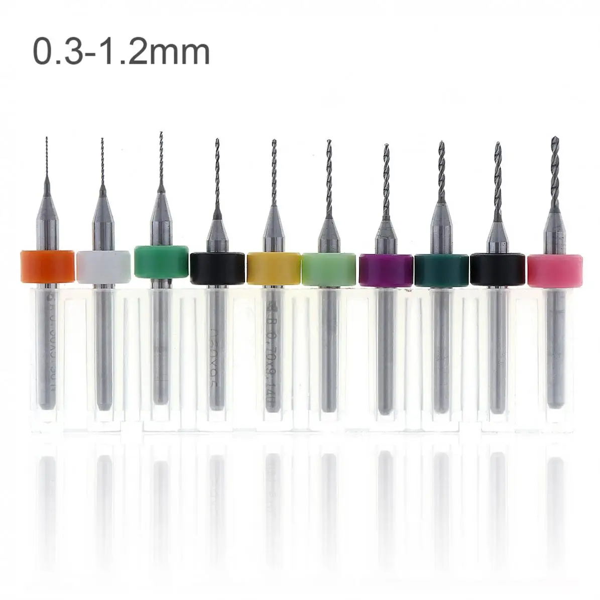 10Pcs/set 0.3mm to 1.2mm Micro Mini Twist Drill Bits Set PCB Print Circuit Board Tungsten Carbide Engraving Tool Metalworking 10pcs 0 3 2 0mm titanium nitride print circuit board drill bits carbide micro drill bits cnc pcb twist drill