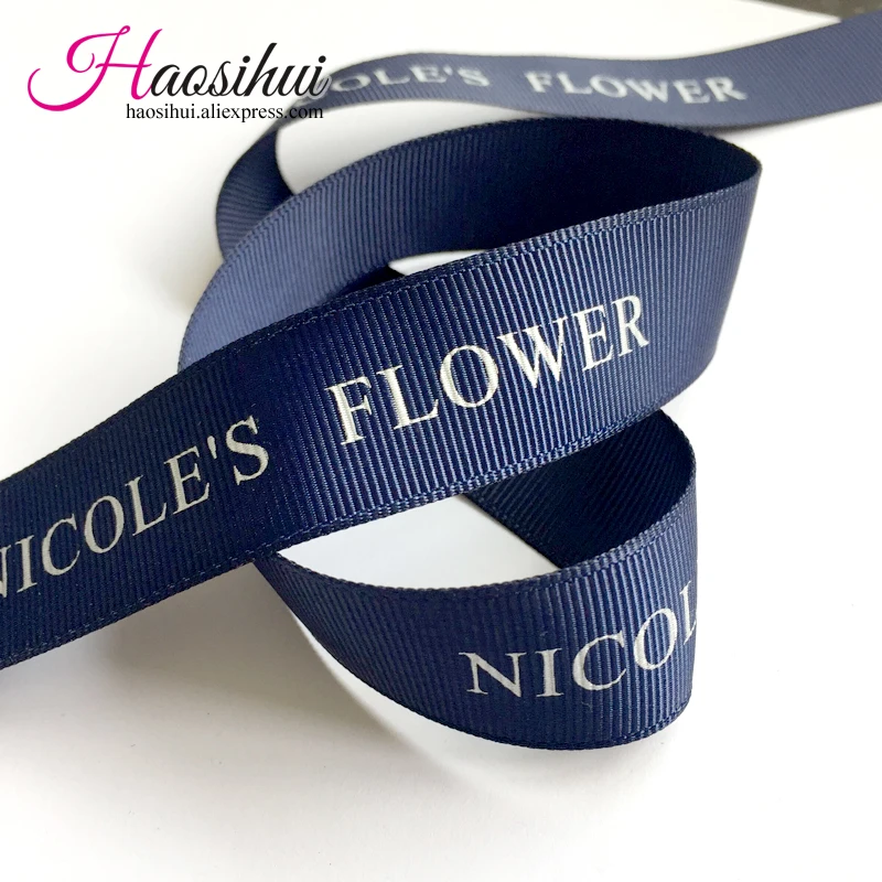 HAOSIHUI бесплатный дизайн 5/8 ''(16 мм) Grosgrain поставщики печатных брендов ленты