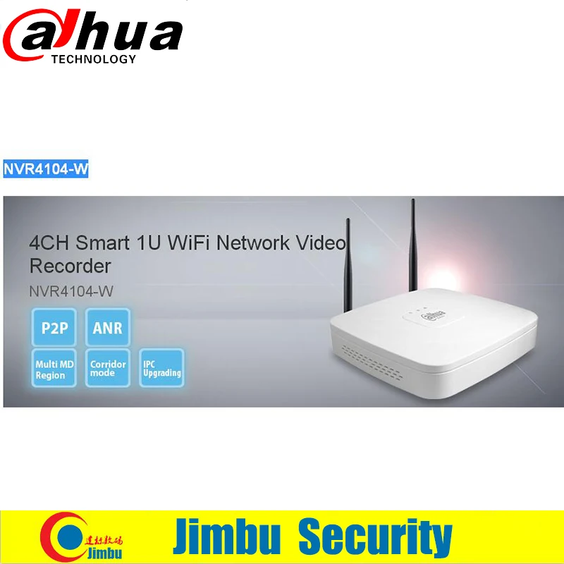  DAHUA 4chwifi  NVR video recorder smart home1U WIFI P2P with Original English Firmware Max 80Mbps H.264/MJPEG NVR4104-W  