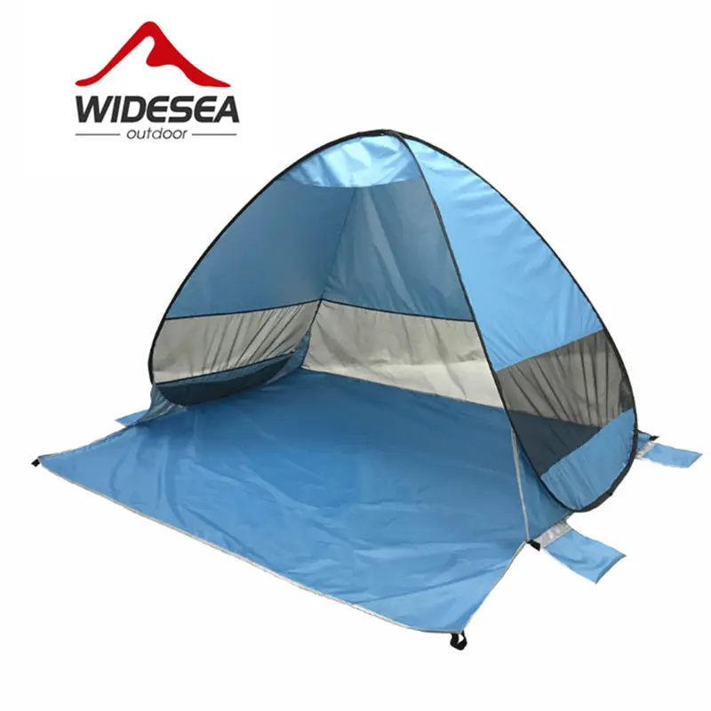 

WIDESEA 3-4 person pop up beach tent beach sunshelter UV-protective quick automatic open fishing hiking and camping gazebo