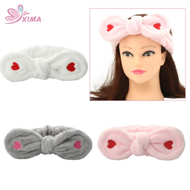 XIMA 1PC Wash Face Cute Cat Ears Headband Spa Headband Women For