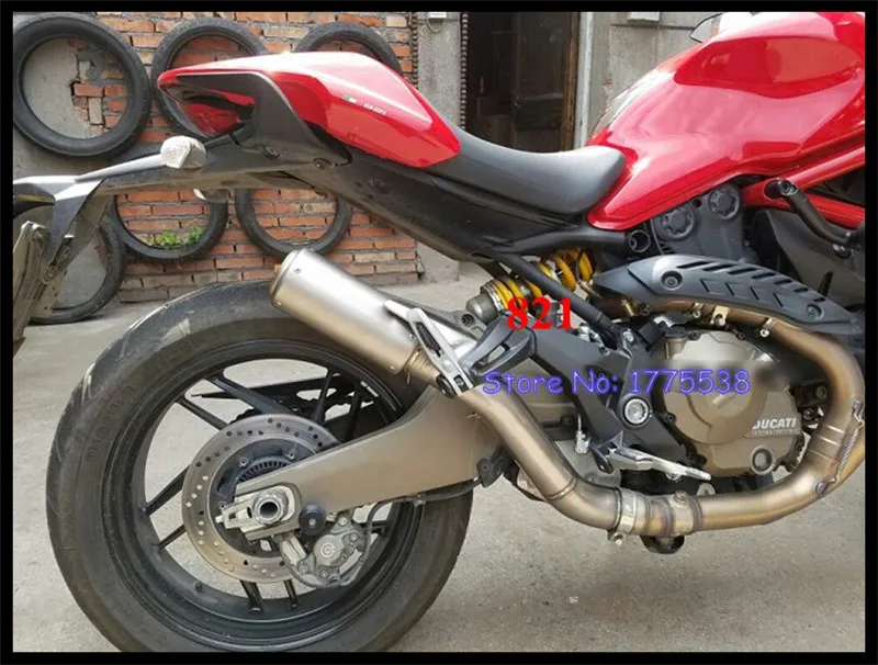 Titanium Alloy Motorcycle Exhaust Muffler Link Pipe for Ducati Monster 821 1200R 1200S 2014-2019 Exhaust Muffler Escape Mid Pipe - Image 4