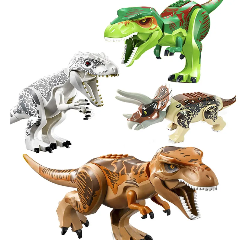 

Jurassic world 2 Dinosaur Figures indominus rex Tyrannosaurs Rex Building Blocks Dinosaur Figures Bricks Toys christmas gift