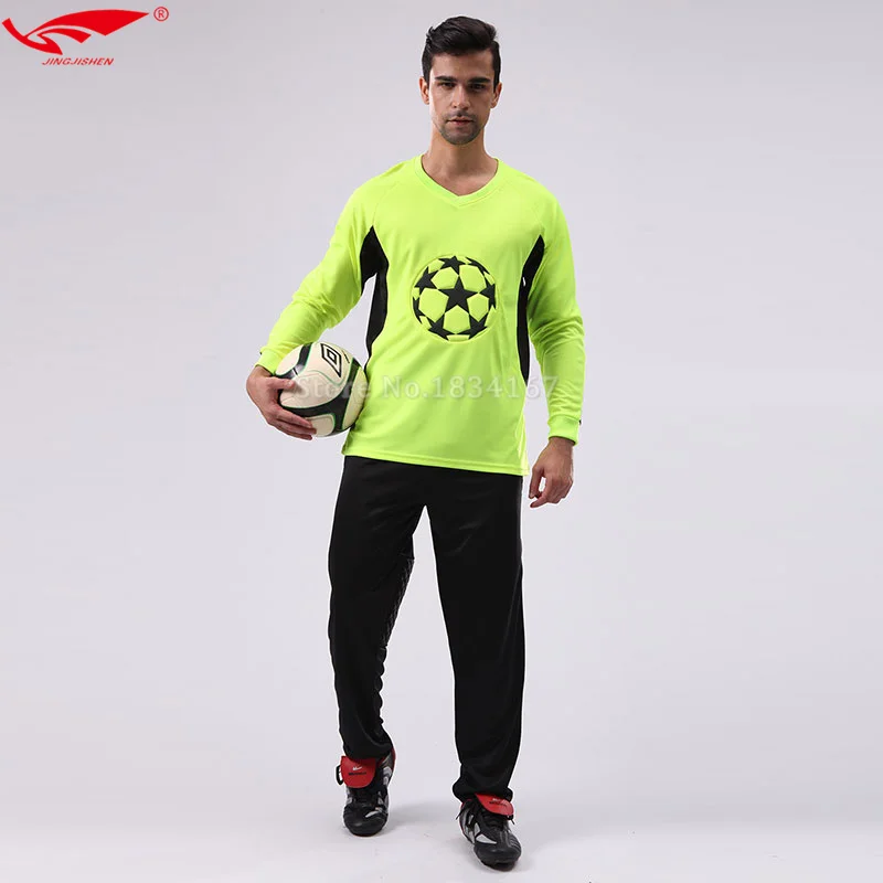 

Top Quality Men goalkeeper uniforms Soccer Goalkeeper Kits sets Jerseys for Adult Goalkeeper suits outfit 2018 New
