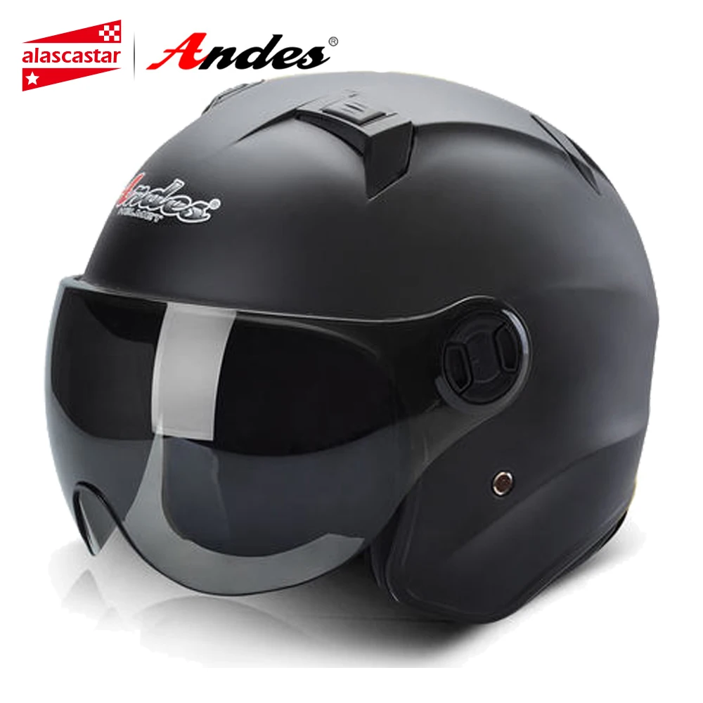 

Andes Motorcycle Helmet Motocross Helmet Summer Scooter 3/4 Open Face Motorbike Moto Helmets Flip Up Visor Lense for Men Women