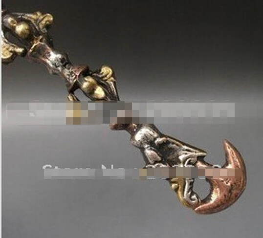 

B0601 517Rare, Chinese Tibetan Bronze carved Talisman statue