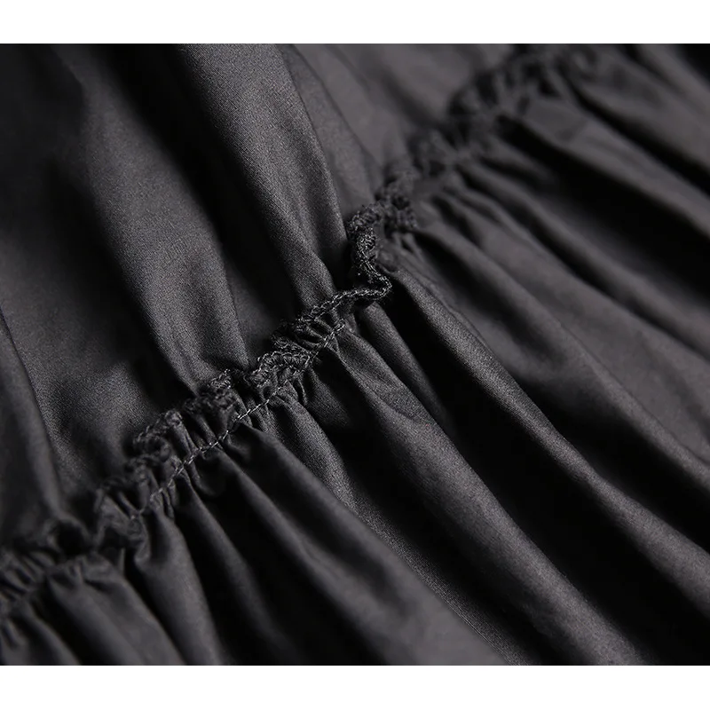 Черная юбка русалки с оборками, необычная,, Женская юбка с высокой талией, вечерние юбки, уникальный серебристый неправильной формы, юбки LT625S50