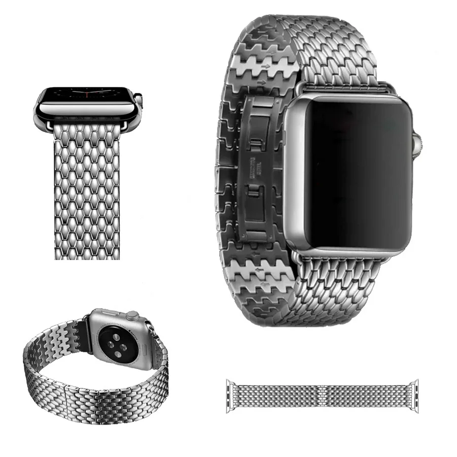 Браслет URVOI link для apple watch series 6 SE 5 4 высококачественный ремешок из нержавеющей