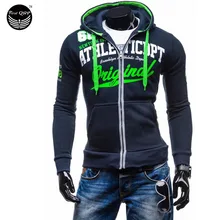 2017 Толстовки Мужчин Sudaderas Hombre Хип-Хоп Мужской Бренд Письмо С Капюшоном На Молнии С Капюшоном Костюм Slim Fit Мужчины С Капюшоном XXL