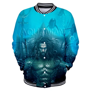 

New 3D Aquaman Jackets Men Fashion Casual Winter Jacket Women/men 2018 3D New Style Funny Baseball Jacket XXS-4XL
