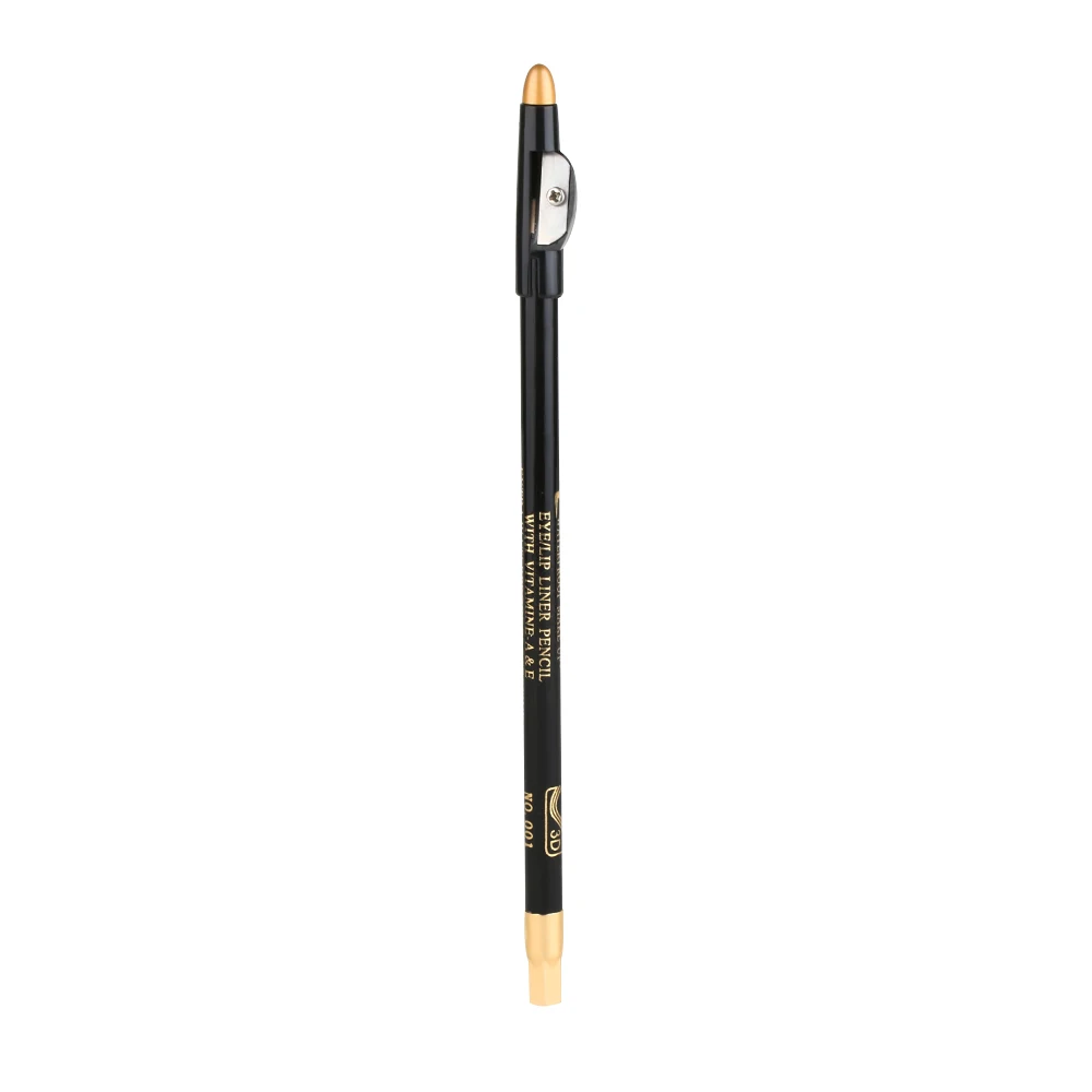 1 шт., Модный женский длинный Водостойкий карандаш для бровей, подводка для глаз, коричневый или черный с крышкой для точилки, инструмент для макияжа