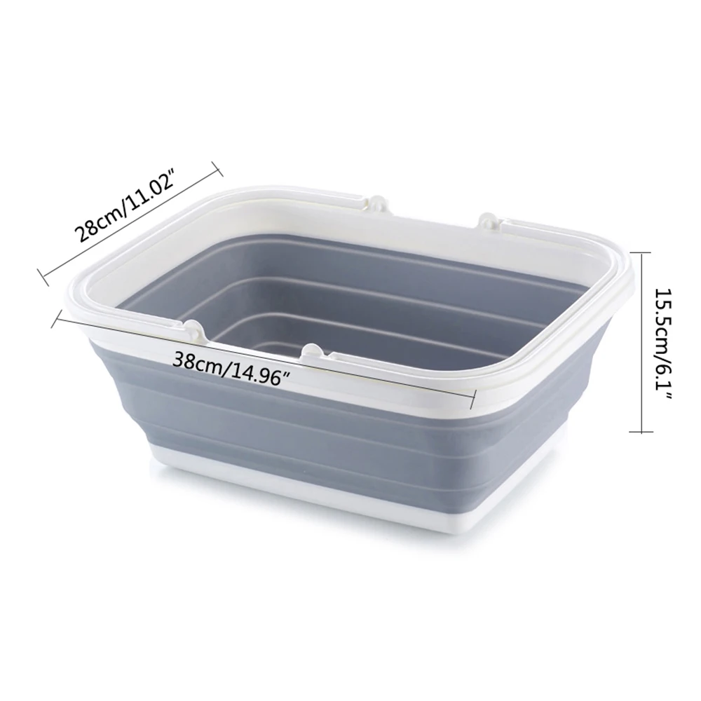 Портативный складное ведро многофункциональная складная корзина для хранения с ручкой для хранения в ванной, на кухне контейнеров